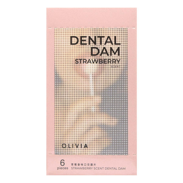 奧莉維亞 艷色 草莓香味 口交膜片（6片裝）