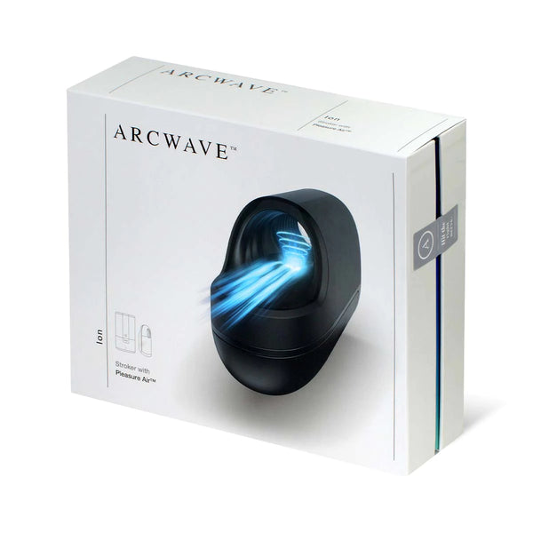 Arcwave Ion 飛機杯產品包裝，展示 Pleasure Air 氣壓脈衝技術