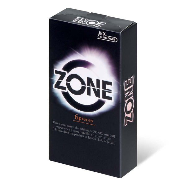 JEX ZONE 乳膠安全套包裝，Condom 專為極致貼合感設計，提供無感體驗