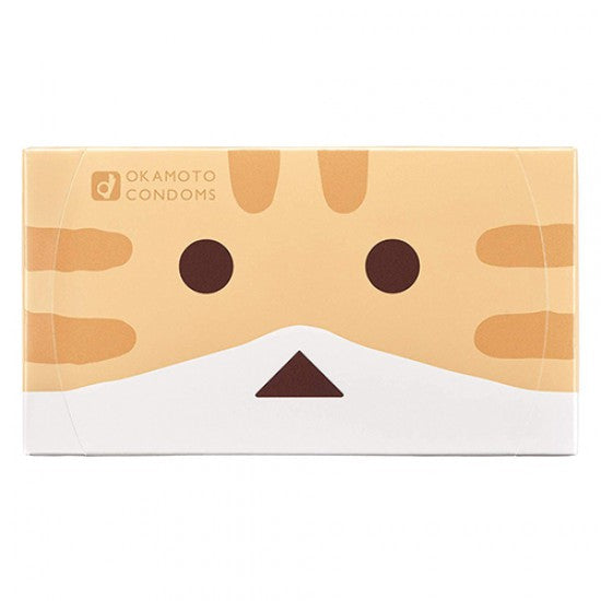 Okamoto 岡本 喵阿愣 Nyanboard Condom 安全套 12片裝，貓咪臉造型紙盒包裝設計