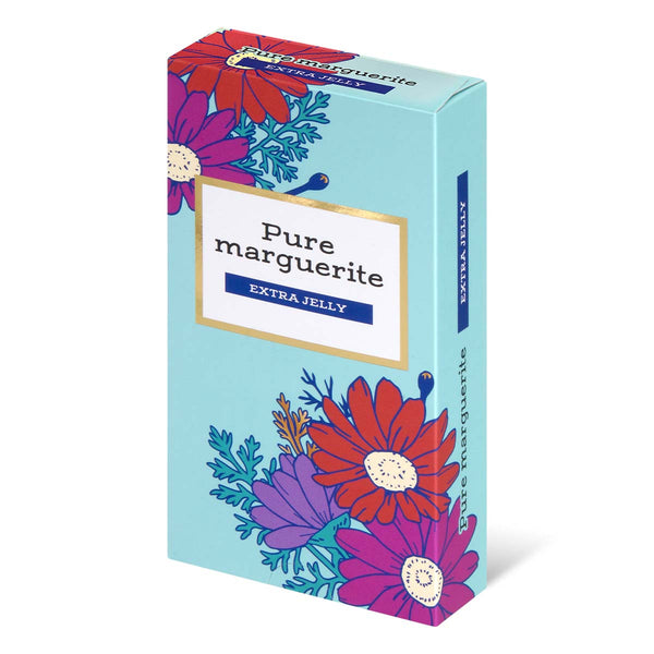 岡本 Okamoto Pure Marguerite Extra Jelly condom 安全套主視角包裝，增強潤滑與舒適感