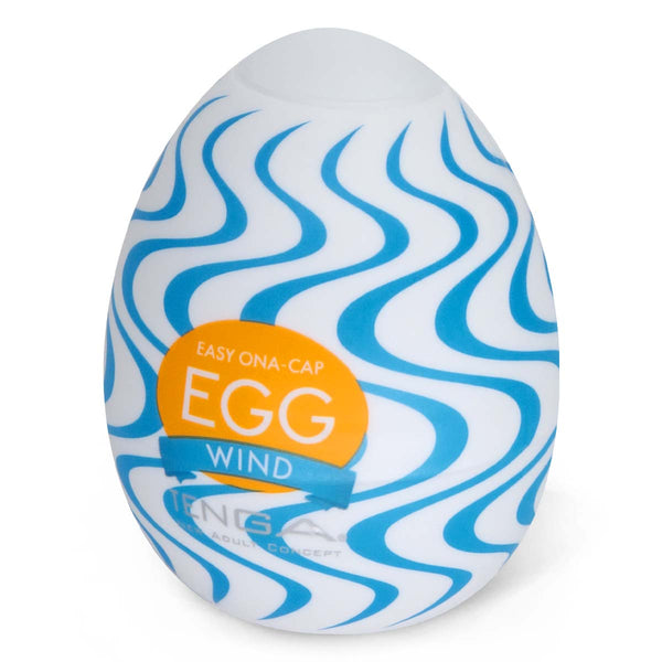 TENGA EGG WIND 飛機蛋 正面主圖 - 縱向波浪紋設計的飛機杯，帶來獨特波動刺激感。